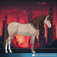 Horse Color:Classic Champagne Dun Sabino