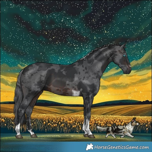 Horse Color:Brown Merle Tobiano 