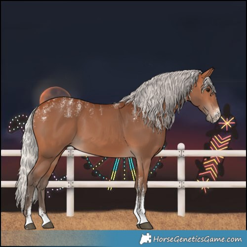 Horse Color:Powder White Silver Bay 
