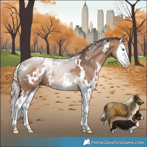 Horse Color:White Spotted Silver Brown Dun Splash 