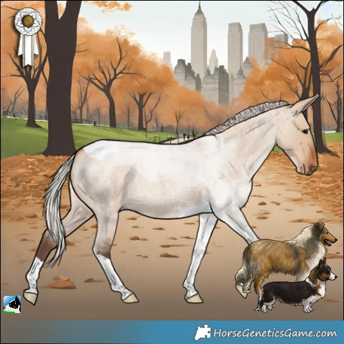Horse Color:Silver Brown Roan Dun Tobiano 