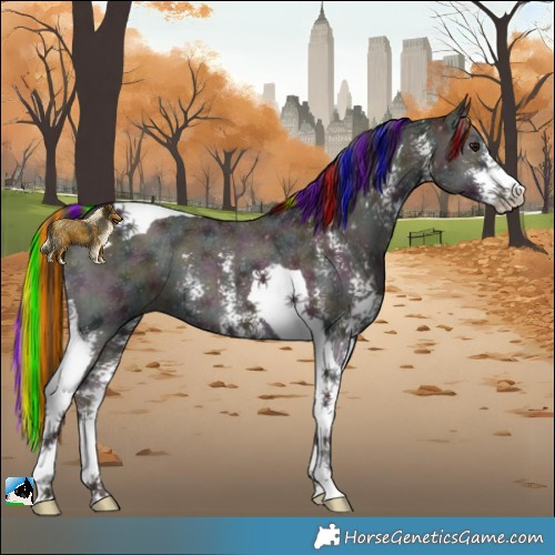 Horse Color:Painted Midnight Buckskin Ice Onyx Sabino Tobiano 