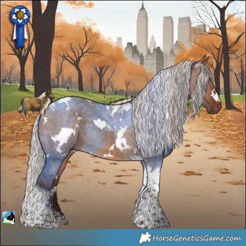 Horse Color:White Spotted Silver Brown Dun Tobiano 