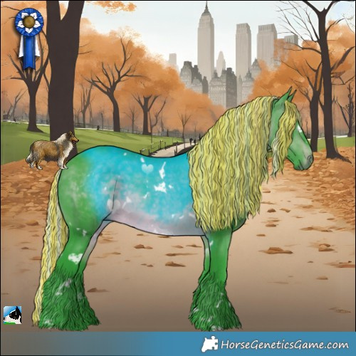 Horse Color:Painted Watercolor White Spotted Silver Brown Chinchilla 