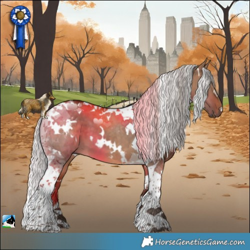 Horse Color:White Spotted Silver Brown Dun Tobiano 
