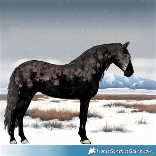 Horse Color:Void Platinum White Spotted Liver Chestnut Sabino 