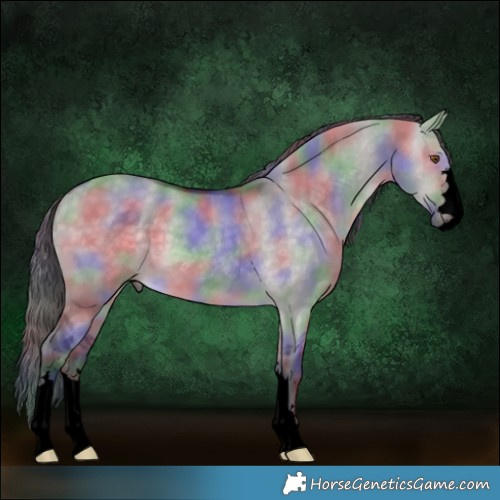 Horse Color:Void Platinum Nacre Brown Dun 