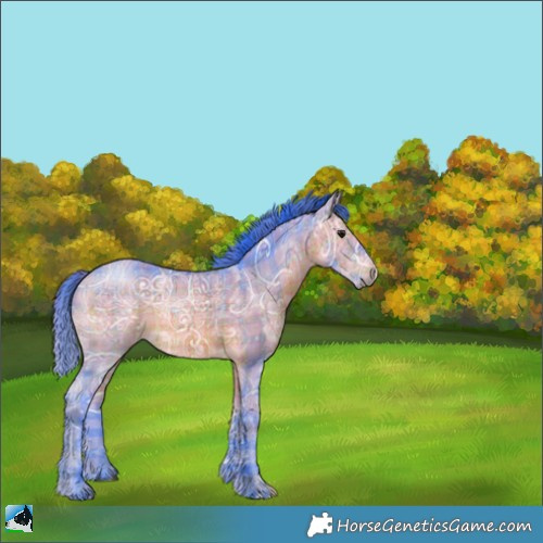 Horse Color:Watercolor Plaid  Brown Ice 