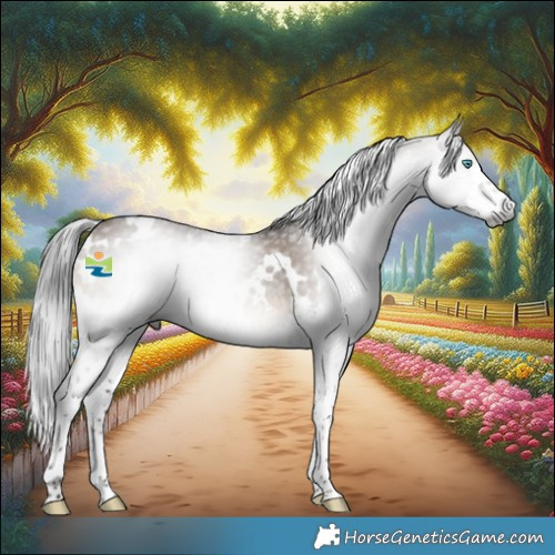 Horse Color:Gray White Spotted Brown Dun Splash 