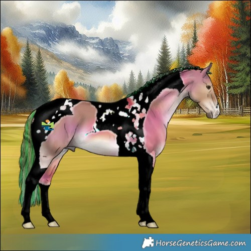 Horse Color:Painted Red Dun Tobiano 