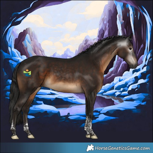 Horse Color:Gray Brown Tobiano