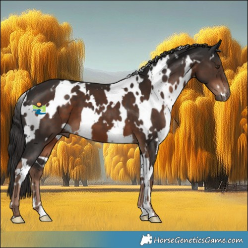 Horse Color:White Spotted Liver Chestnut 