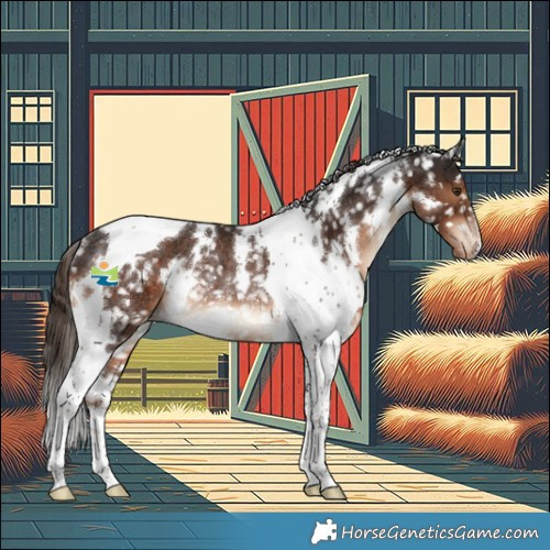 Horse Color:White Spotted Liver Chestnut Tobiano Snowflake Varnish Rabicano 