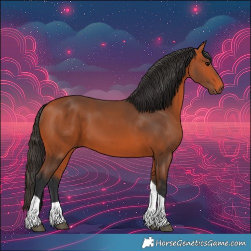 Horse Color:Bay Tobiano