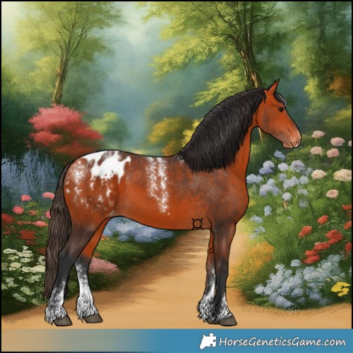 Horse Color:Powder White Bay Appaloosa Rabicano 
