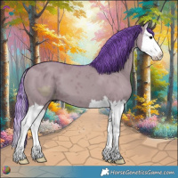 Horse Color:Watercolor Grullo Merle Splash 