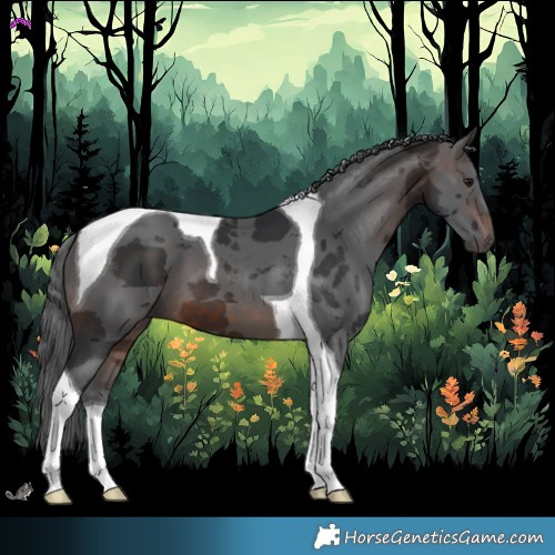 Horse Color:Brown Merle Tobiano 