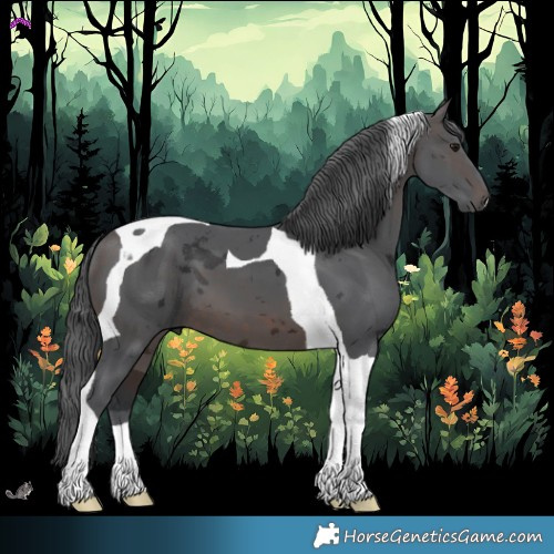 Horse Color:Brown Merle Tobiano 