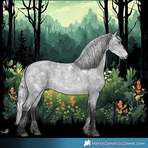 Horse Color:White Spotted Silver Brown Chinchilla Roan Merle 