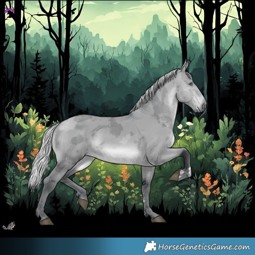 Horse Color:Silver Brown Chinchilla Dun Merle 