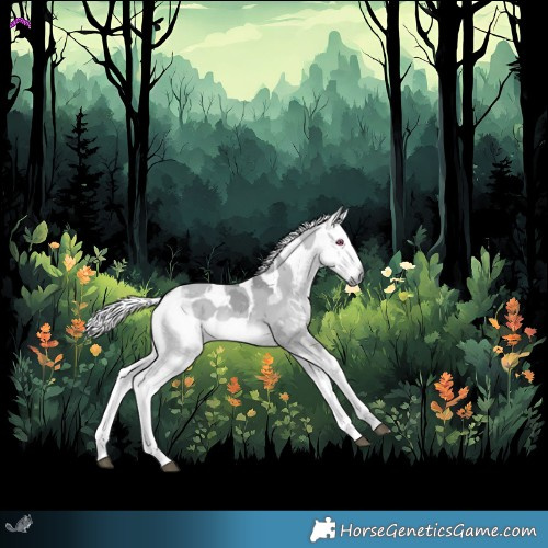 Horse Color:Silver Brown Chinchilla Dun Merle 