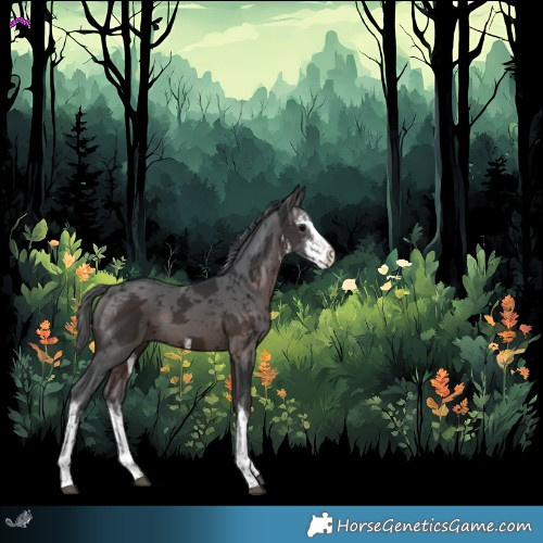 Horse Color:White Spotted Brown Merle 