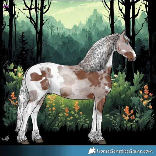 Horse Color:Silver Black Merle Tobiano 