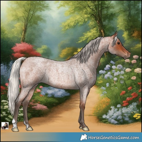 Horse Color:Silver Bay Roan Rabicano 