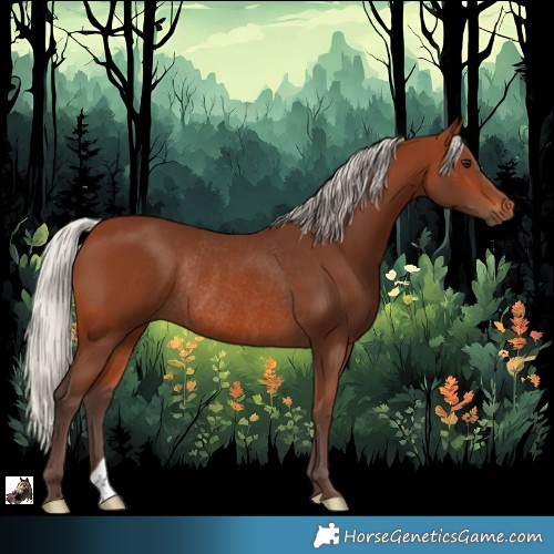Horse Color:Silver Brown Rabicano 