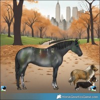 Horse Color:Powder White Black 