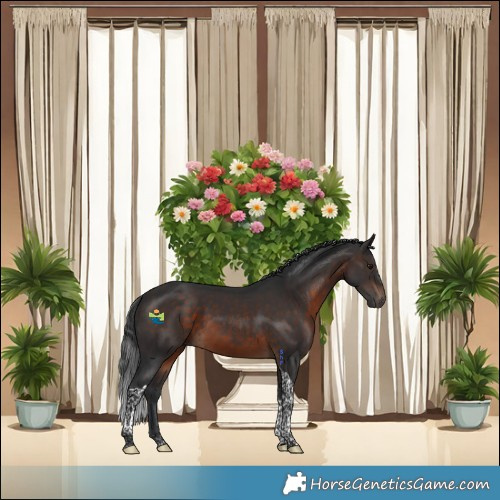 Horse Color:Brown Tobiano 