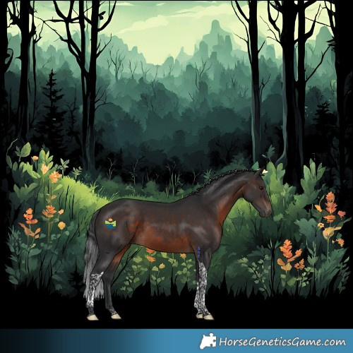 Horse Color:Brown Tobiano 