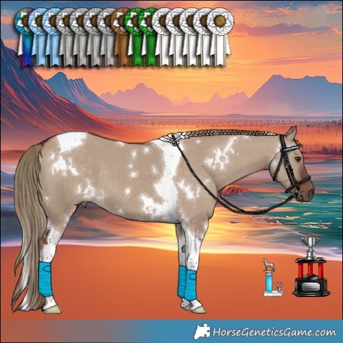 Horse Color:White Spotted Liver Red Dun Tobiano 