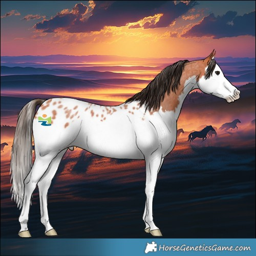 Horse Color:Bay Roan Splash Appaloosa 