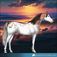 Horse Color:Bay Roan Splash Appaloosa 