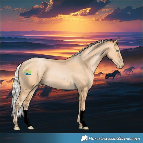 Horse Color:Silver Buckskin Pearl 