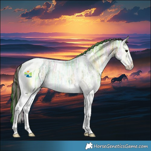 Horse Color:Painted White Spotted Buckskin Ice Onyx Tobiano 