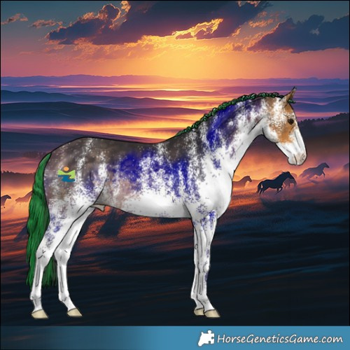 Horse Color:Painted White Spotted Buckskin 