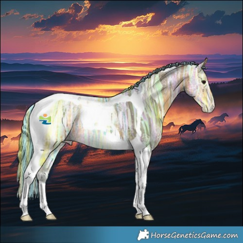 Horse Color:Painted Buckskin Ice Tobiano 