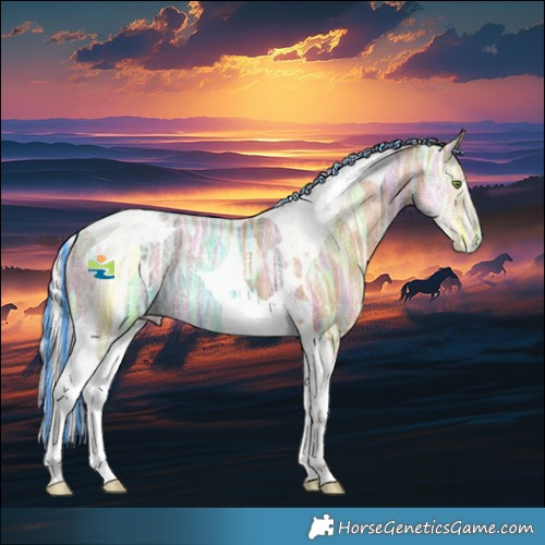 Horse Color:Painted Silver Sable Champagne Ice Tobiano 