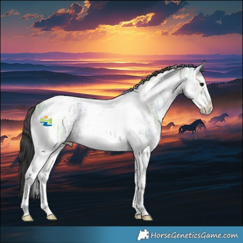 Horse Color:Plaid  White Spotted Smoky Grullo Ice Tobiano 