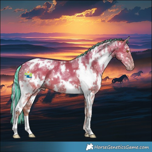 Horse Color:Painted White Spotted Silver Classic Champagne Ice 