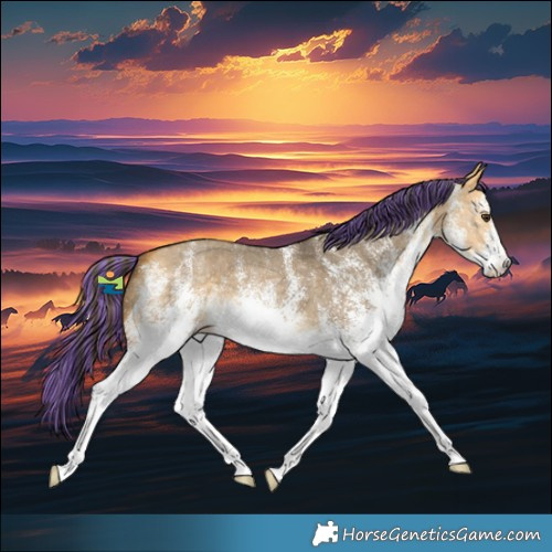 Horse Color:Painted White Spotted Buckskin Dun 