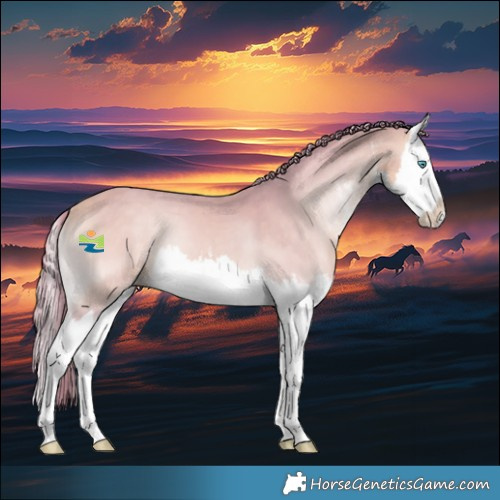 Horse Color:Watercolor White Spotted Perlino Onyx Splash 