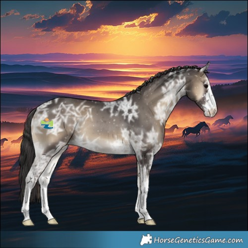 Horse Color:White Spotted Smoky Blue Onyx Ice 