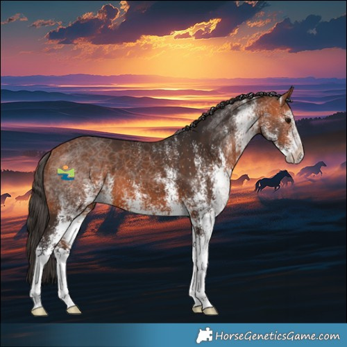 Horse Color:White Spotted Bay 