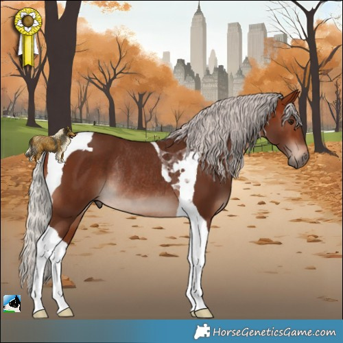 Horse Color:Silver Brown Tobiano Rabicano 