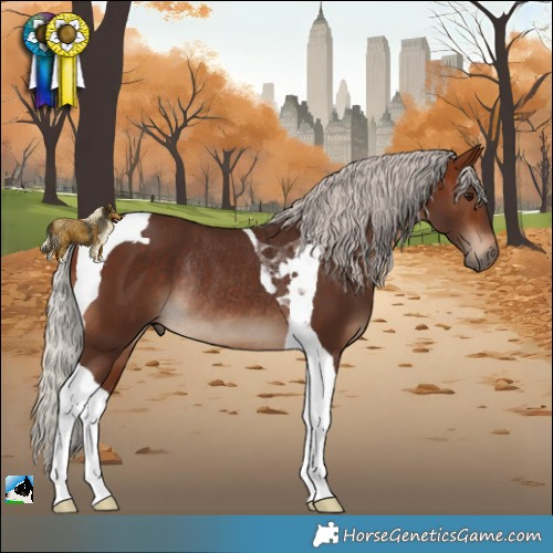 Horse Color:Silver Brown Tobiano Rabicano 
