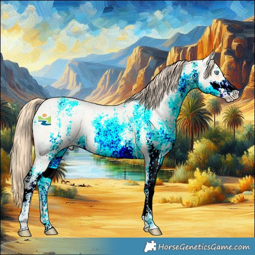 Horse Color:White Spotted Buckskin Roan Pearl 