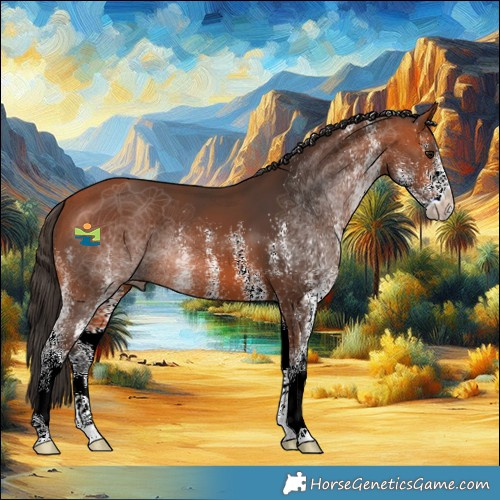 Horse Color:White Spotted Bay 